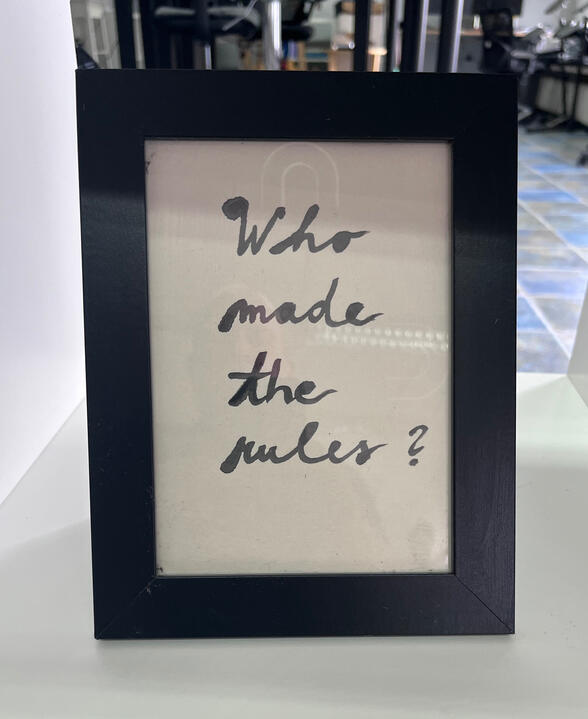 Who made the rules? Who made the rules?